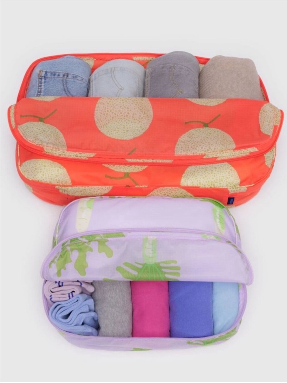 BAGGU Set of 2 Packing Cubes Japanese Vegetables New - Picture 3 of 8